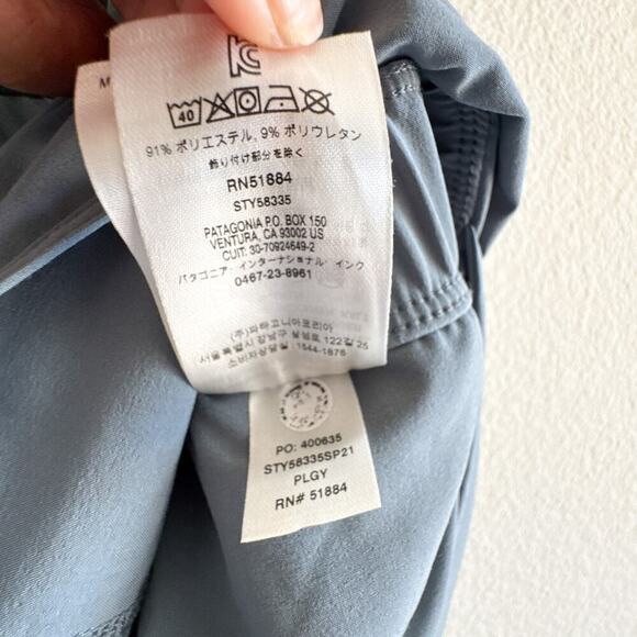 Patagonia Women's Large Fleetwith Dress Hiking Travel Stretch Poly Plume Gray - Picture 7 of 13